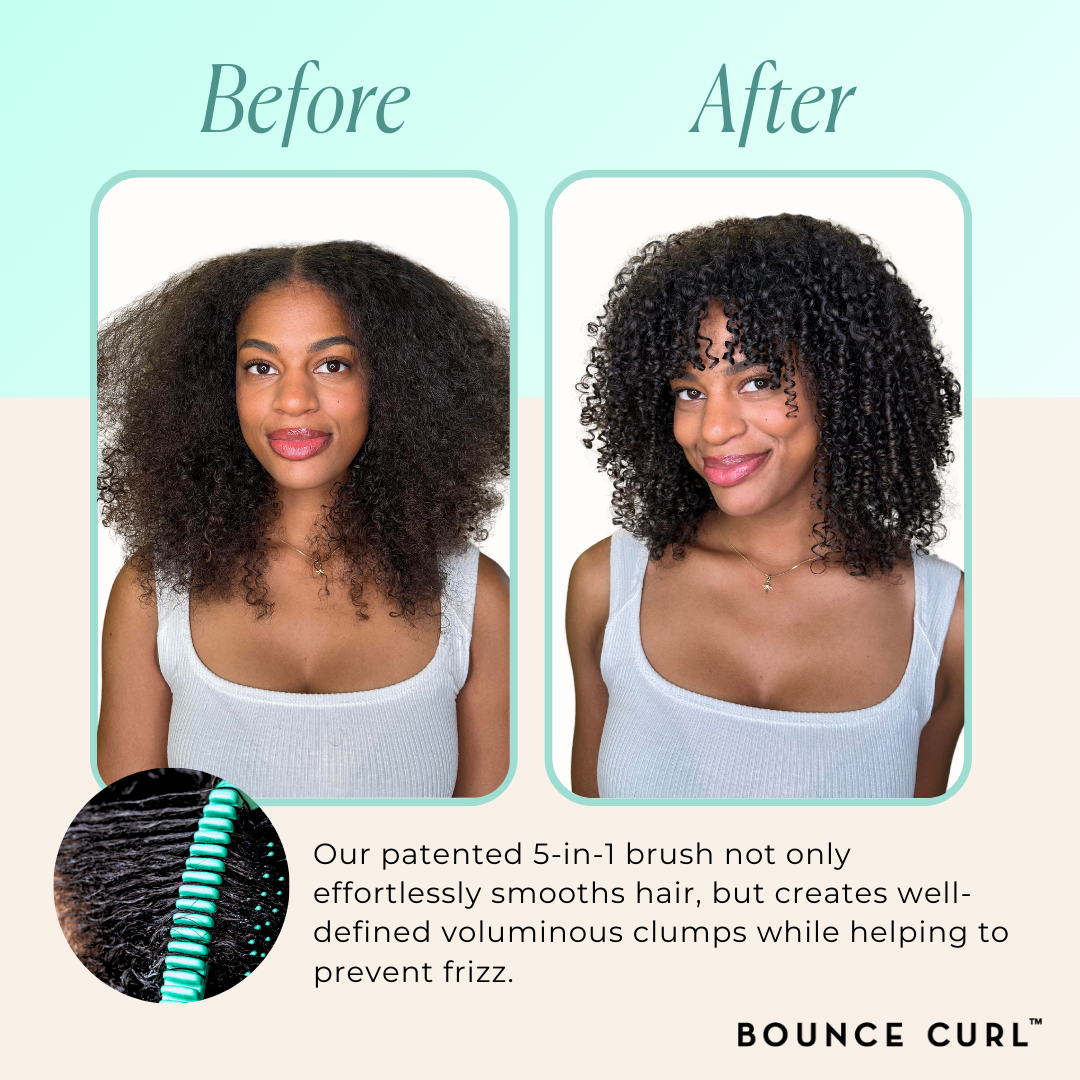 Bounce Curl Volume EdgeLift Brush before and after