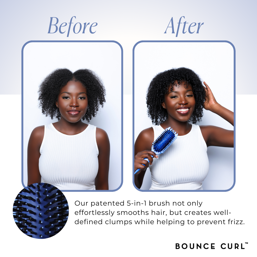 Bounce Curl Volume EdgeLift Brush before and after