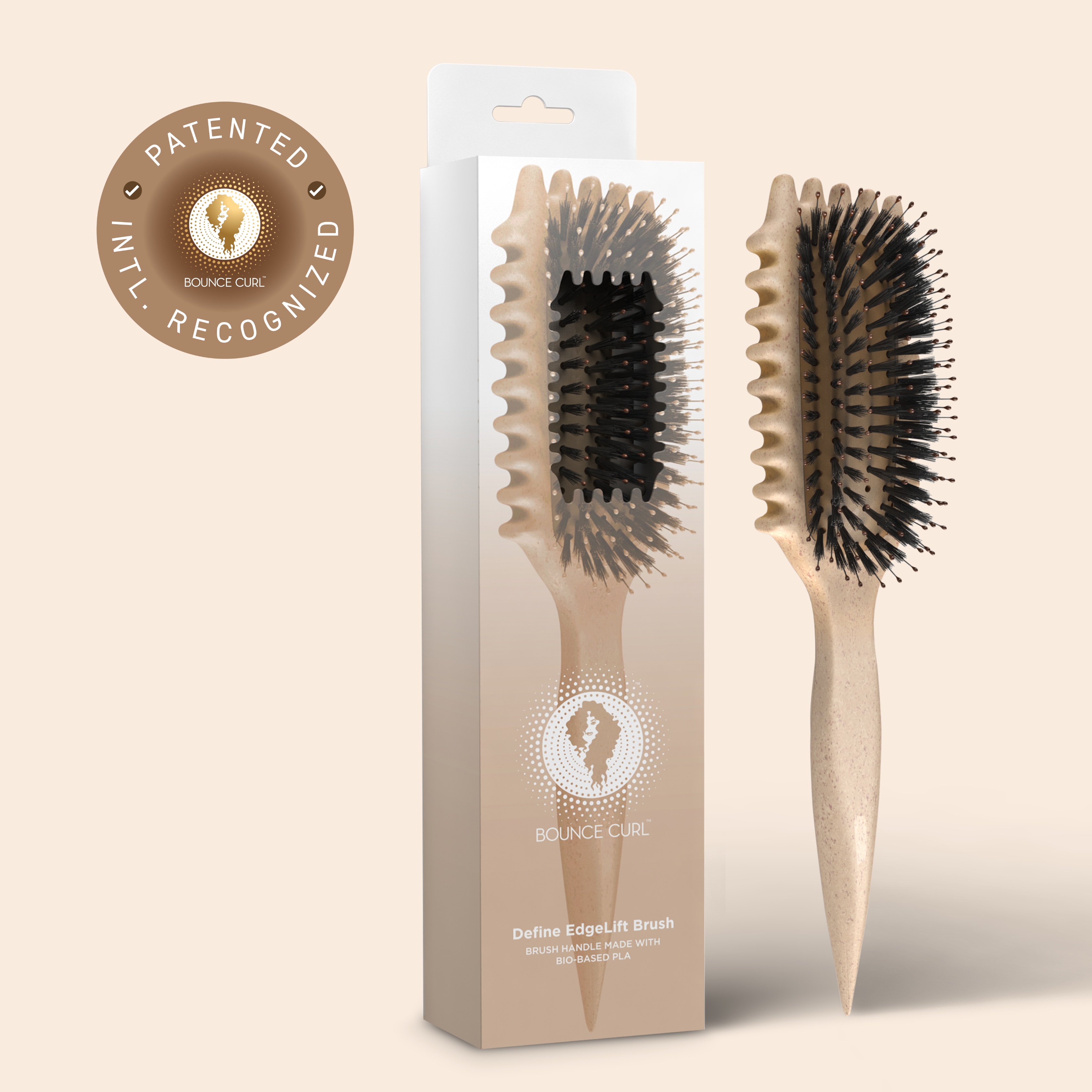 Bounce Curl Define EdgeLift Brush - Tan