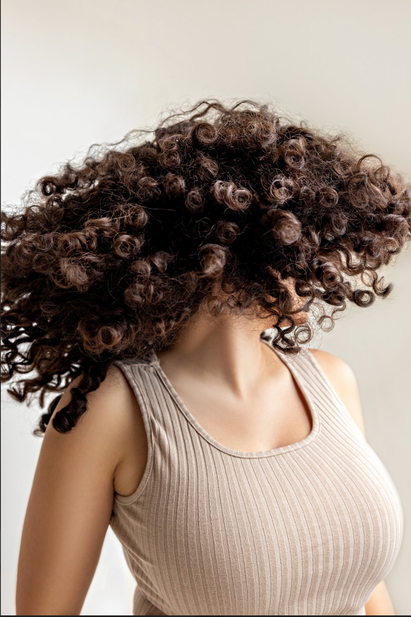 Curly hair with waves clearance