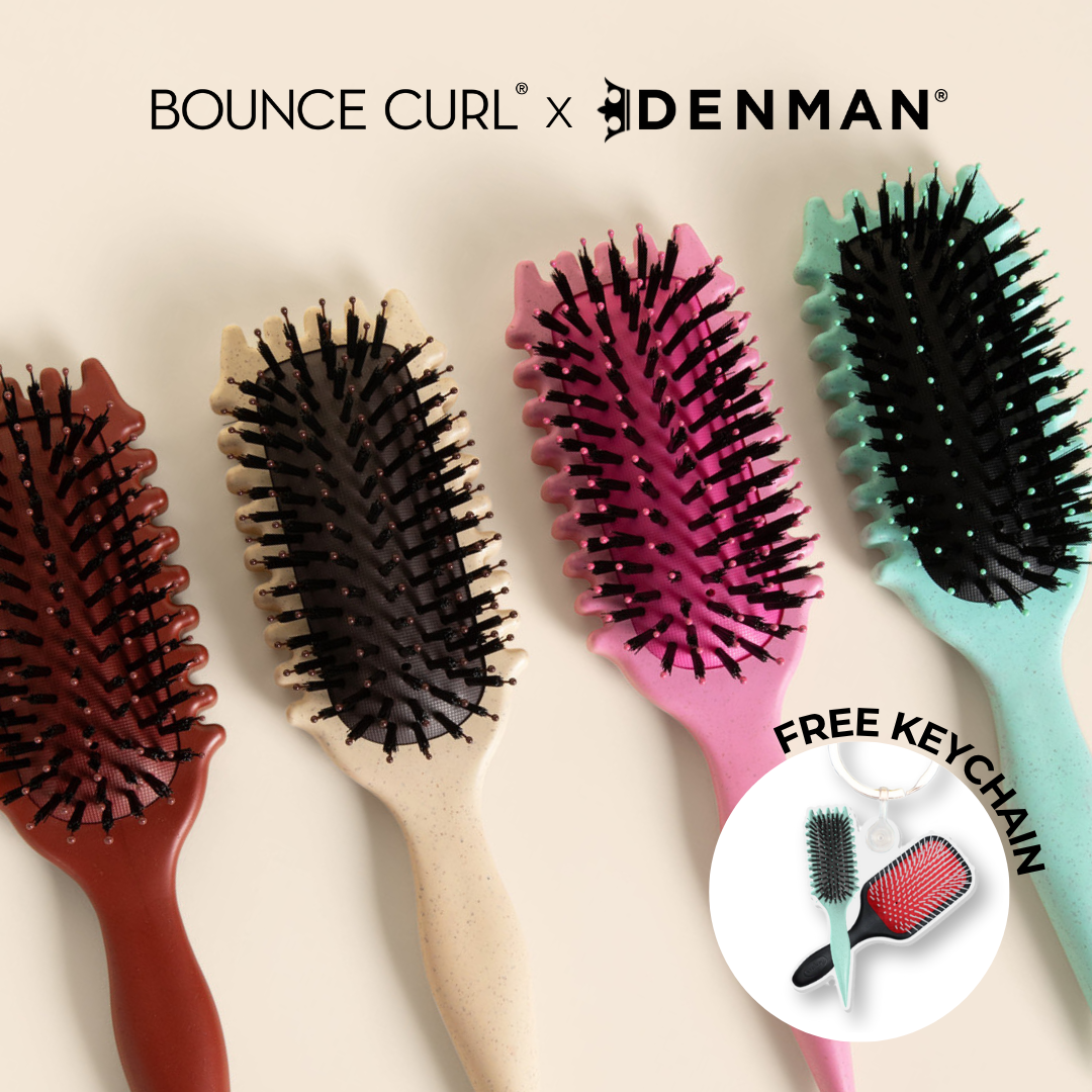 Bounce Curl x Denman Brush Besties Keychain Collab