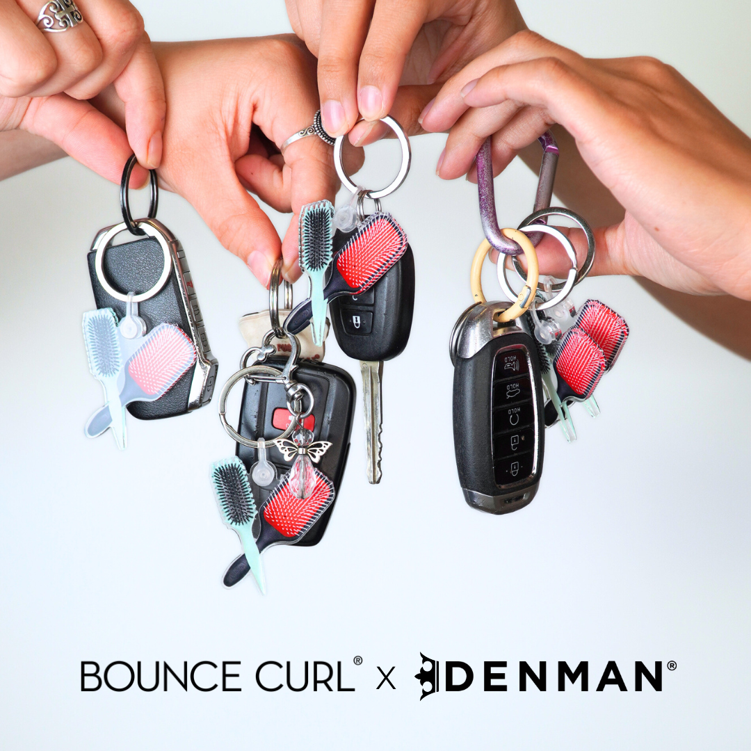 Bounce Curl x Denman Brush Besties Keychain Collab