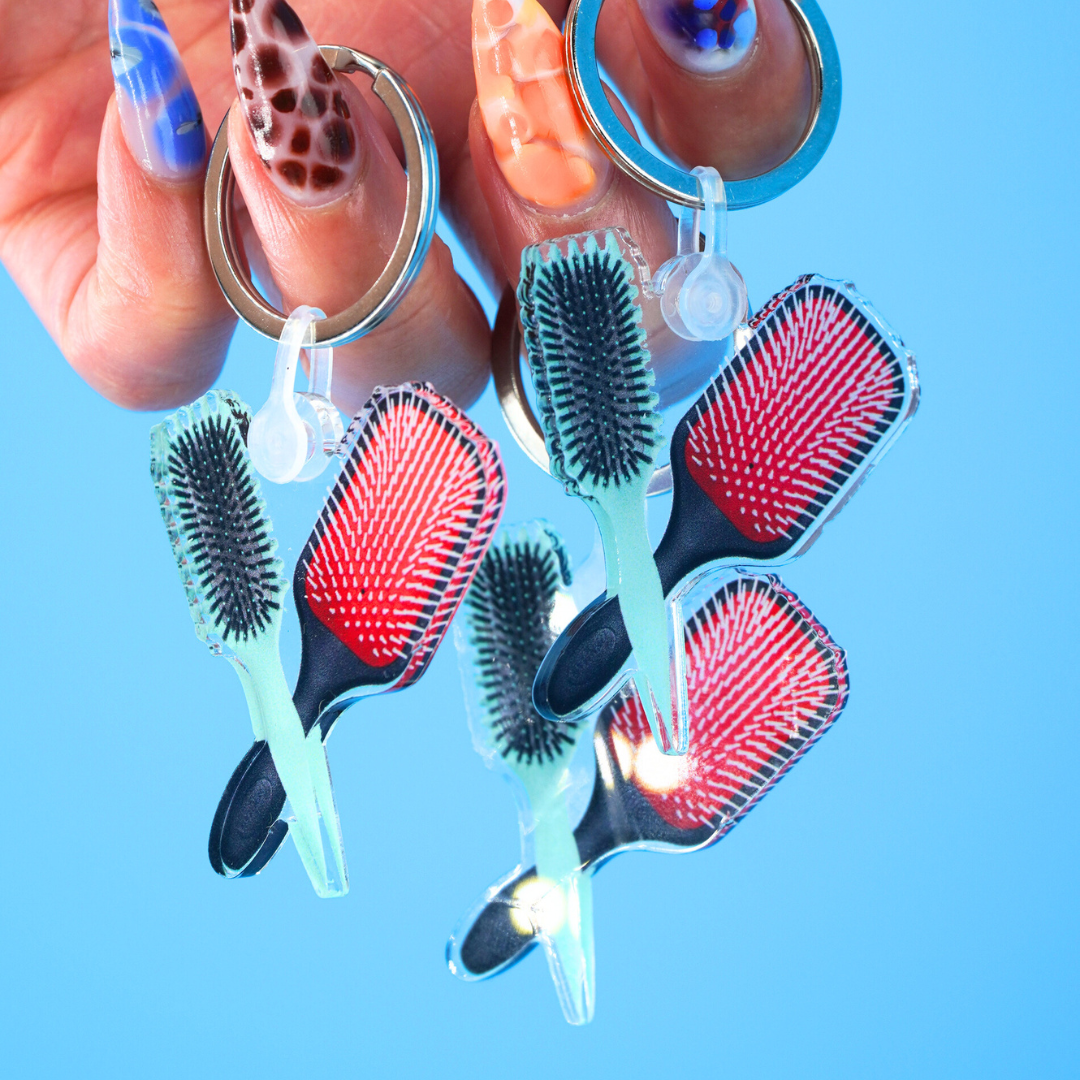 Bounce Curl x Denman Brush Besties Keychain Collab