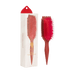 Red hairbrush with packaging