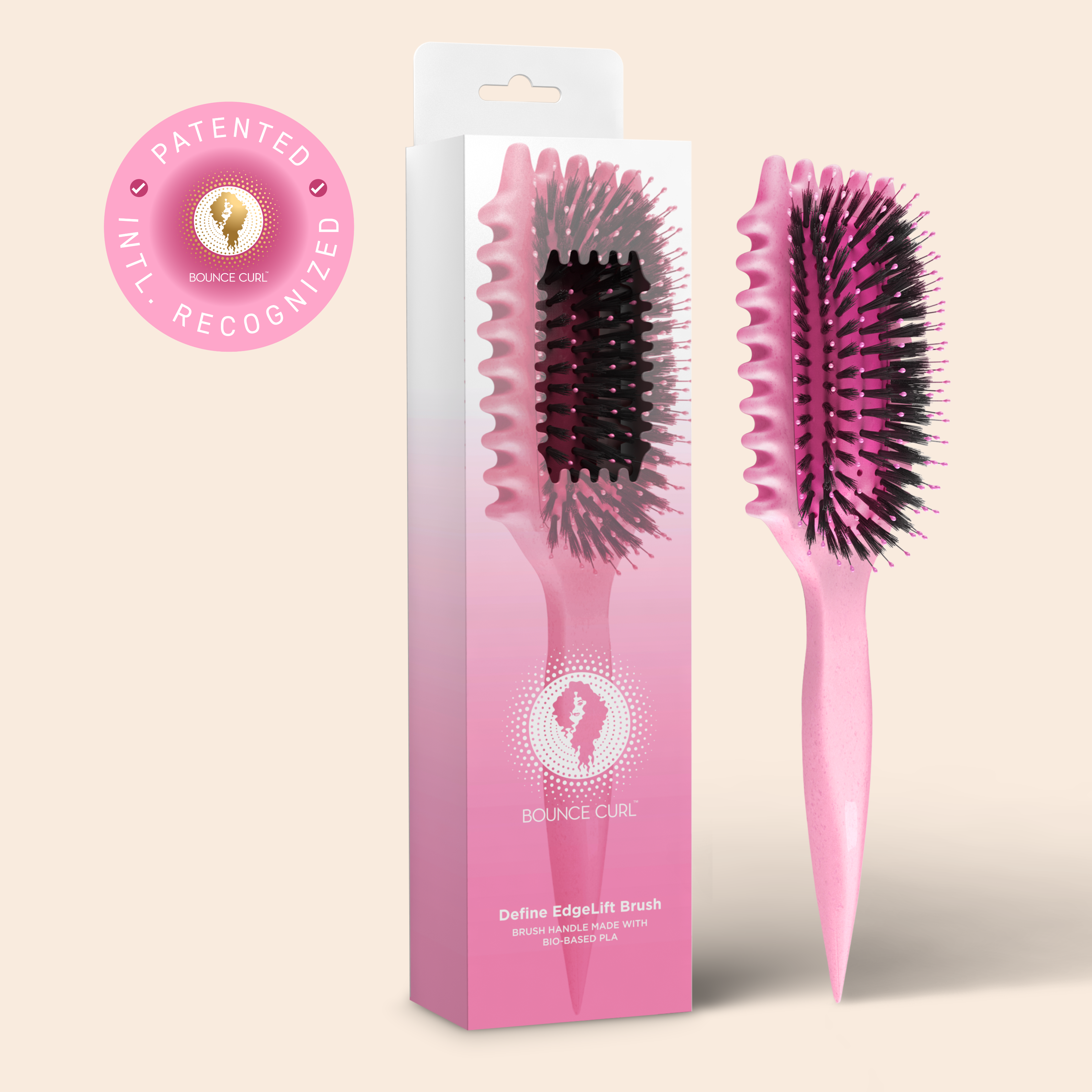 Bounce Curl Define EdgeLift Brush - Pink