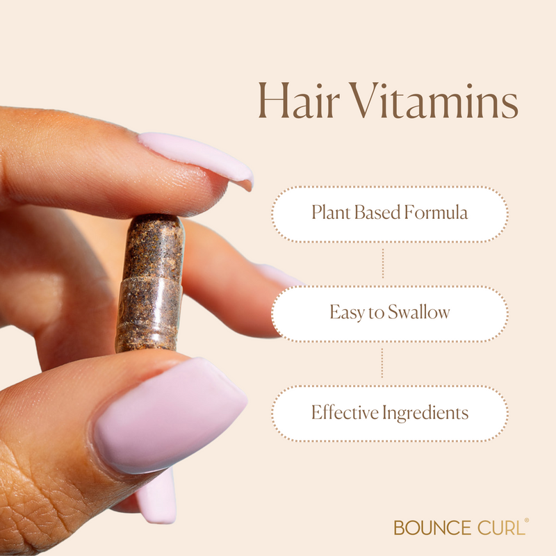 Bounce Curl Hair Vitamin Plant Based Formula, Easy To Swallow, Effective Ingredients