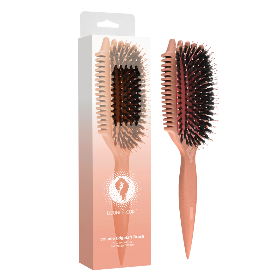 Bounce Curls one of a kind volume edge lift brush in color peach. 